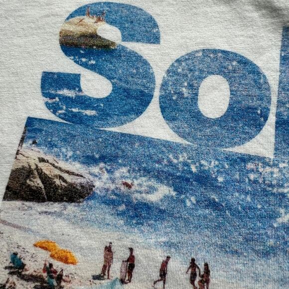 J Crew Flawed Soleil Graphic Vintage Jersey Tee Small FLAW Read - Picture 8 of 16